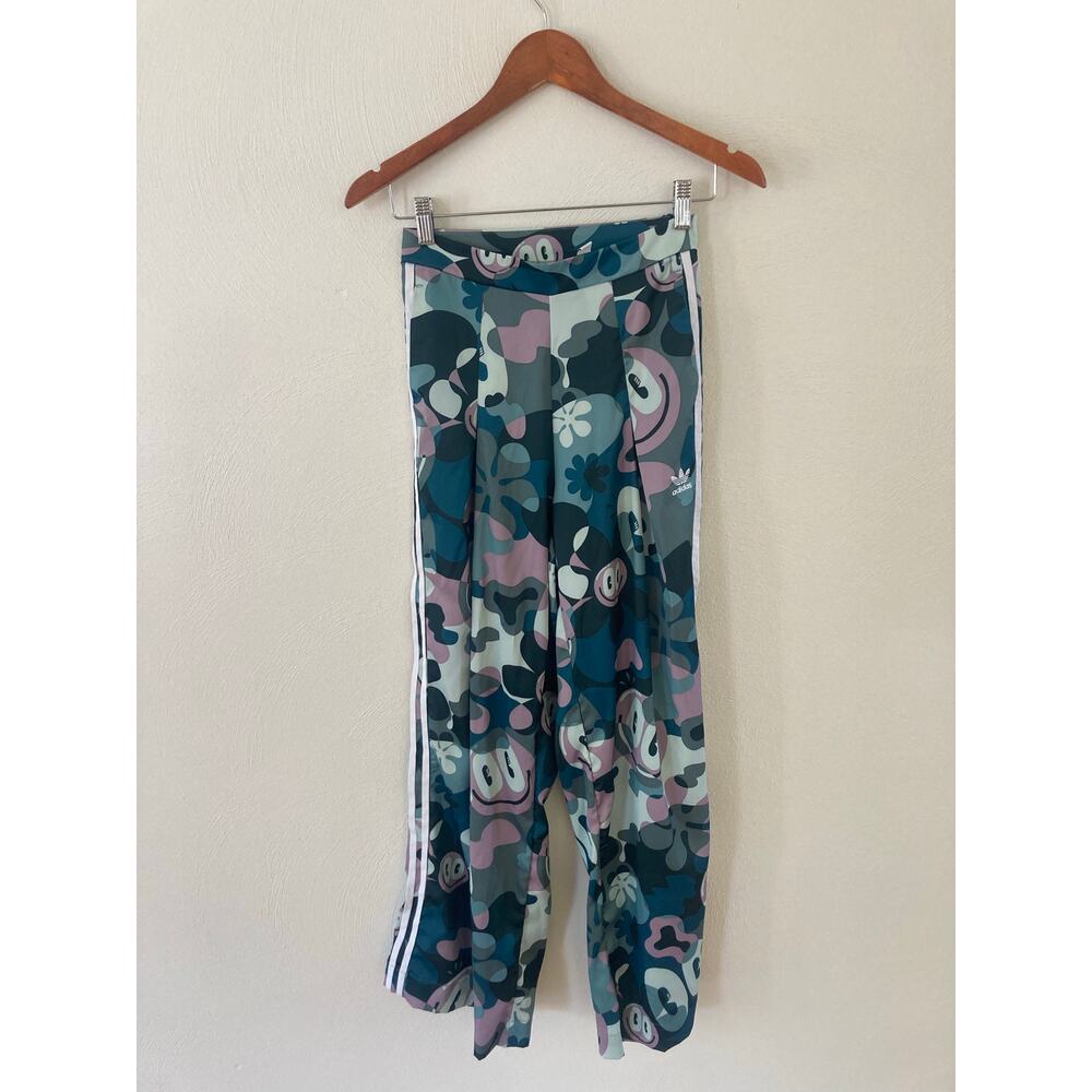 Adidas Originals X Hattie Stewart Wide Leg Track Pants XS Flare Cartoon Camo - Picture 6 of 13